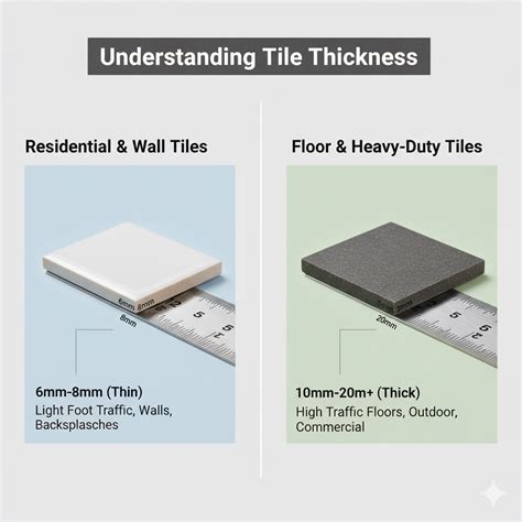 What is the Ideal Tile Thickness for Indoor Walls & Floors?