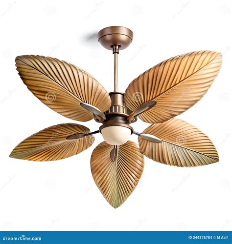 A Ceiling Fan with Tropical Palm Leaf Blades, Designed To Evoke a ...