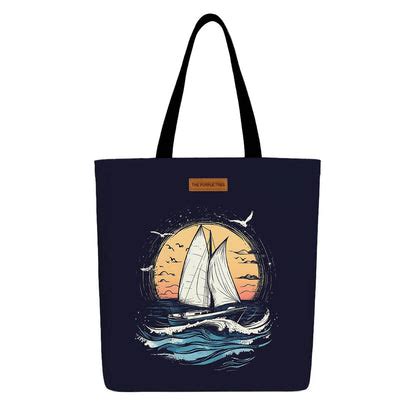 Ocean Wanderer Wide Tote Bags – The Purple Tree