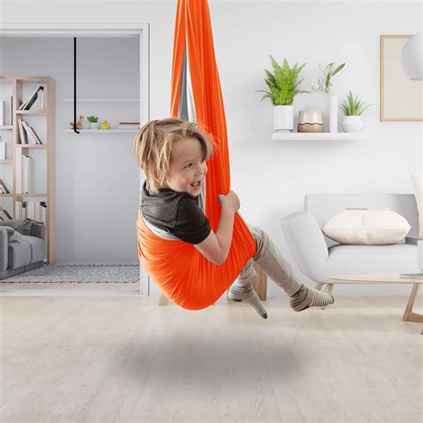 Buy Sensory Swing + 360° Swivel Hanger, Double Layer Indoor + Outdoor ...