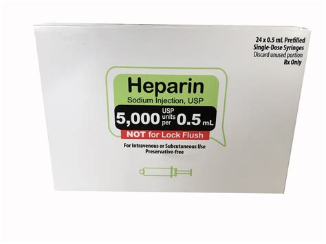 Heparin Sodium Injection USP 5000iu/5ml - Heparin Injection and Intravenous Use