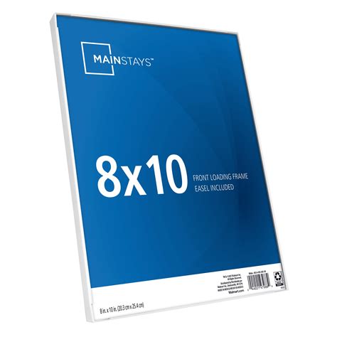 Buy Mainstays 8x10 Front Loading Picture Frames, White, Set of 6 Online ...