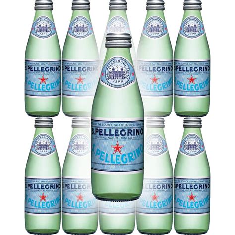 San Pellegrino Sparkling Natural Mineral Water, 8.45oz Glass Bottle ...