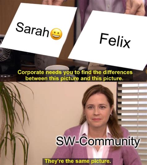 Sarah und Felix - sind sie gleich? - Memes - Schlechte Witze