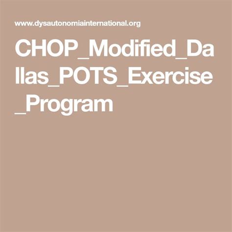 Image result for Dallas Pots Exercise Program