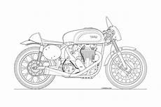 Cafe Racer Bike Sketch by Photos Some Classic Motorcycle Line Drawings Cafe Racer Bike Sketch