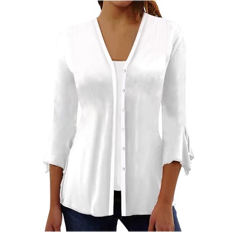 Utoimkio Clearance 3/4 Sleeve Cardigan for Women Lightweight Summer ...