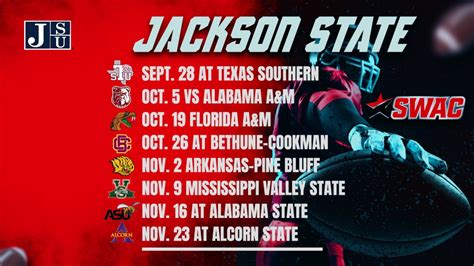 Jackson State football schedule 2024 has all the big SWAC brands - HBCU ...
