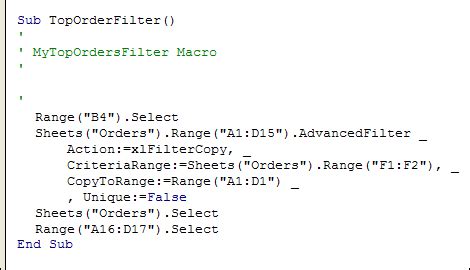 Excel Advanced Filter with a Macro Button 的图像结果