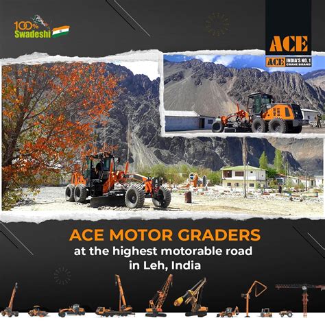 #ace #acecranesindia #motorgrader #leh #proud | Action Construction ...