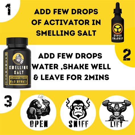 Muscleape Ammonia Stimulant With Activator Fuel. Ammonia Smelling Salt