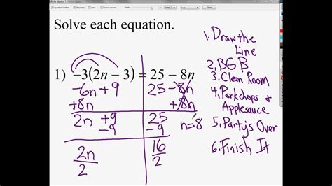 Solving Equations with Distributive Property 的图像结果