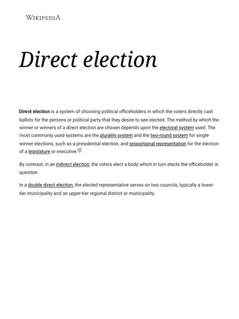 Direct Election 的图像结果
