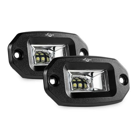 MICTUNING Flush Mount Led Pods, 2Pcs 20W Flood Cree Led Light Bar, Off ...