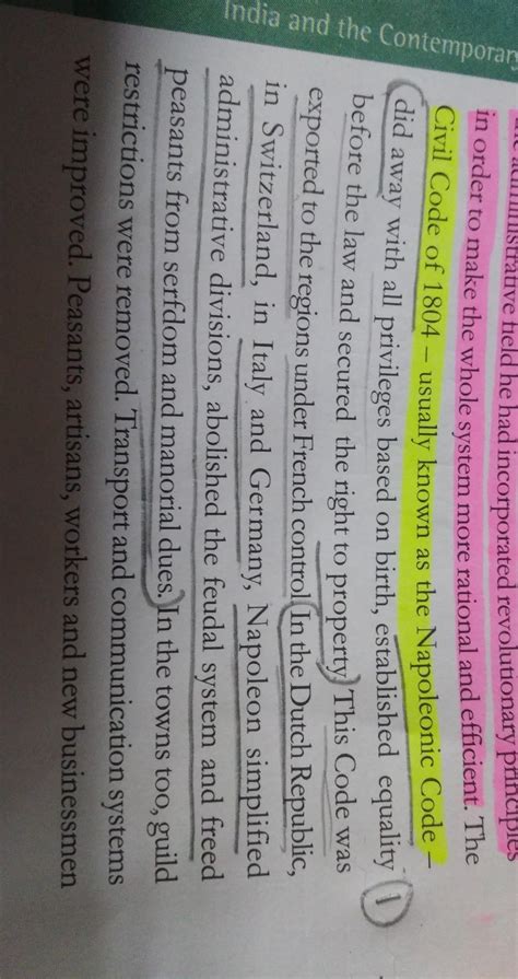 How had Napoleonic code exported to the other regions under French ...