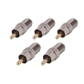 MX Female F Type Connector to RCA Male Connector for TV Cable, Tight ...