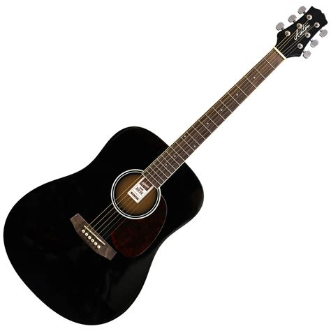 DISC Ashton D20 Dreadnought Acoustic Guitar, Black na Gear4Music.com
