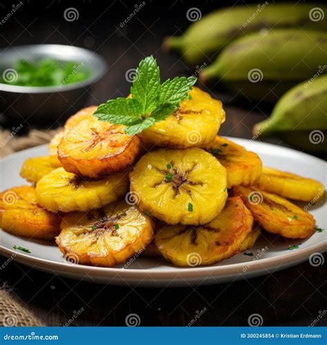 Tostones: Crispy Twice-Fried Green Plantains As a Side or Snack Stock ...