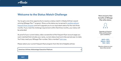 Successful Status Match from AA EP to Alaska Mileage Plan MVP Gold 75K ...