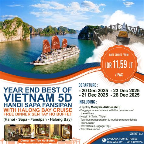 5D YEAR END BEST OF VIETNAM HANOI SAPA FANSIPAN WITH HALONG BAY CRUISE ...