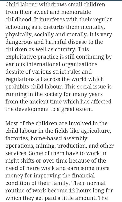 child labour speech in english short - Brainly.in