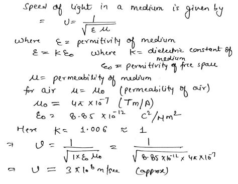 Find the speed of light in air, if an electromagnetic wave is ...