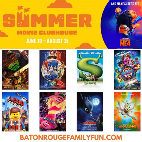 Cinemark Summer Movie Clubhouse - 2024 Baton Rouge Family Fun