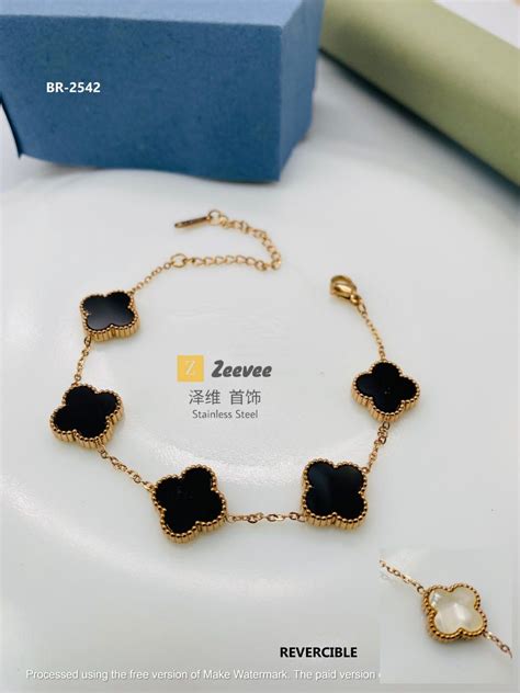 Clover bracelet gold reversible – MISSDAINTYCO