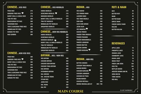 Menu at Mira Republic, Mumbai, Hatkesh Signal