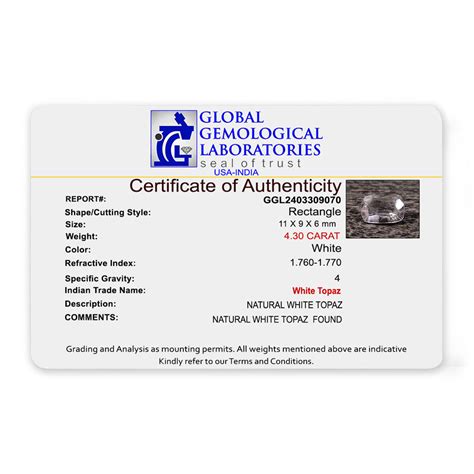 Buy White Sapphire (Safed Pukhraj) - 4.30 carats online