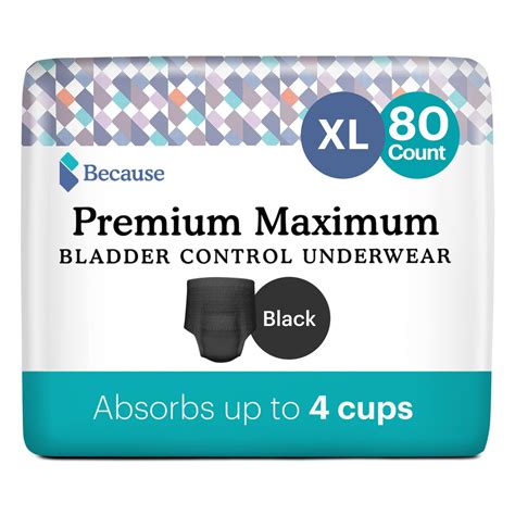 Because Women Incontinence Underwear - Maximum - Absorbs 4 Cups ...