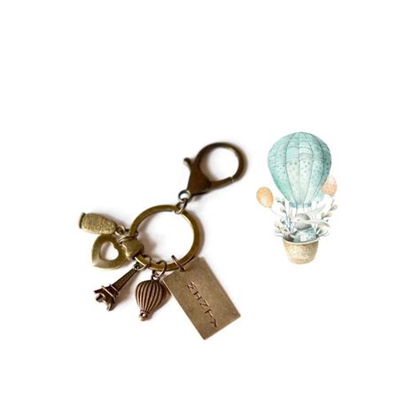 Personalised Hotair balloon Keychain