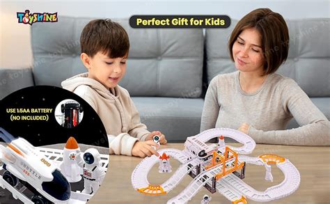 Toyshine Space Themed Battery Operated 128Pc DIY Race Track Set with ...