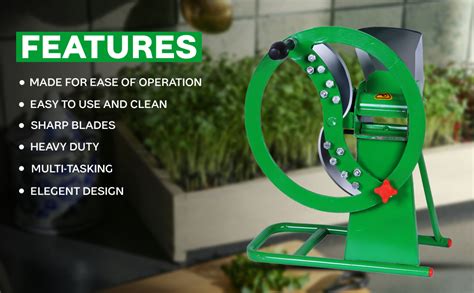 Buy kalsi Kitchen Accessory Cast Iron Saag/Chaff Cutter (Green, 17 x 14 ...