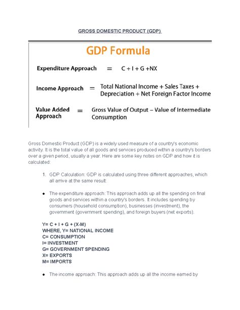 Gross Domestic Product - GROSS DOMESTIC PRODUCT (GDP) Gross Domestic ...