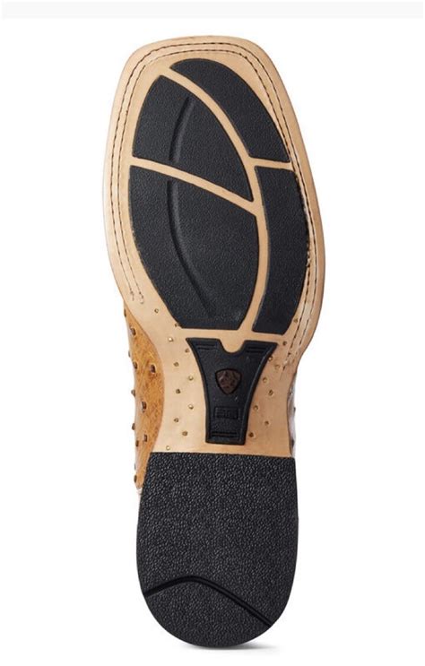 Buy Ariat Men's Gallup Tan Genuine Ostrich Western Square Toe Boot ...