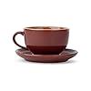 Buy Shay Large Ceramic Coffee Cup Saucer Set, Burgundy, 320ml ...
