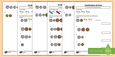 Combine Amounts to Make a Particular Value Worksheet / Worksheet