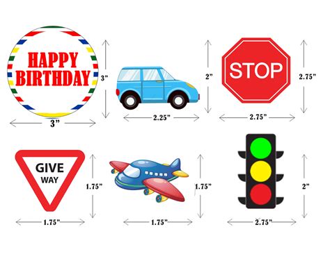 Buy Transport Theme Birthday Party Cake Topper /Cake Decoration Kit ...