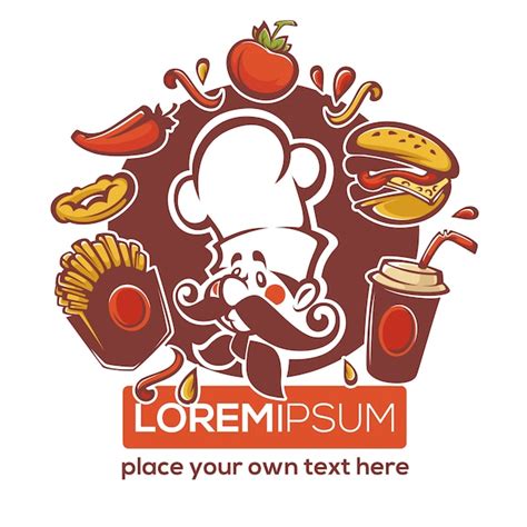 Traditional american fastfood logo | Premium Vector