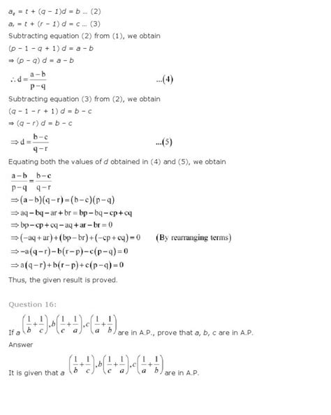 Sequences And Series, Class 11 Mathematics NCERT Solutions