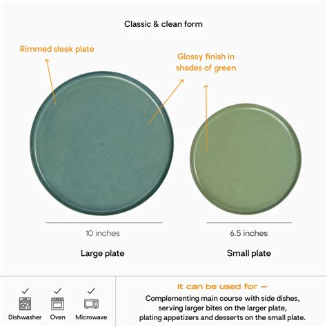 Buy Stylish Sage Large Plate + Small Plate Online in India – Lagavi