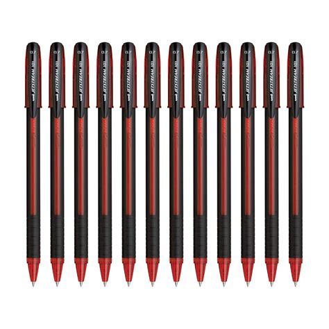 uni-ball Jetstream SX-101 0.7mm Roller Ball Pen | Red Ink, Pack of 12 ...