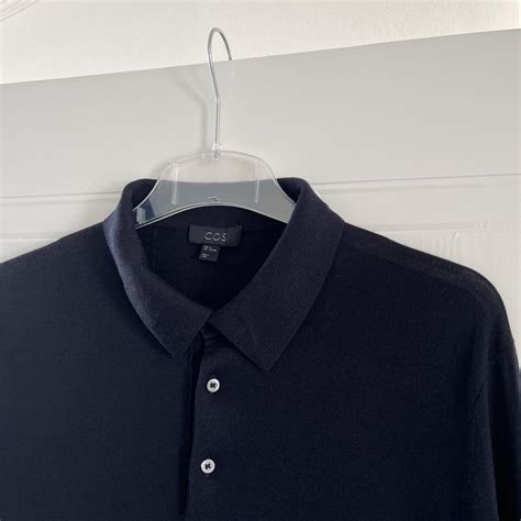 COS Men's Navy Polo-shirts | Depop