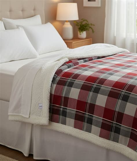 Azzo - Multicolor Cotton Knitted Double Bed Blanket layered with Warm ...