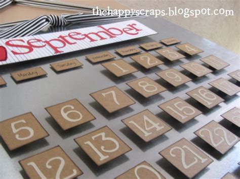 Magnet Board Calendar - The Happy Scraps