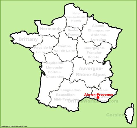 Aix-en-Provence location on the France map - Ontheworldmap.com