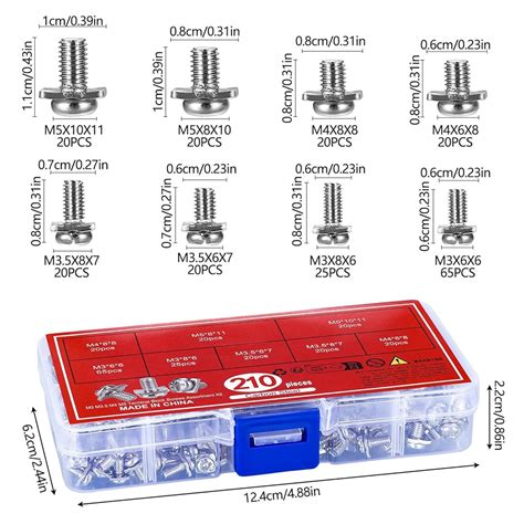 Qxayxa 210 Pcs Terminal Block Screws, M3 M3.5 M4 M5 India | Ubuy