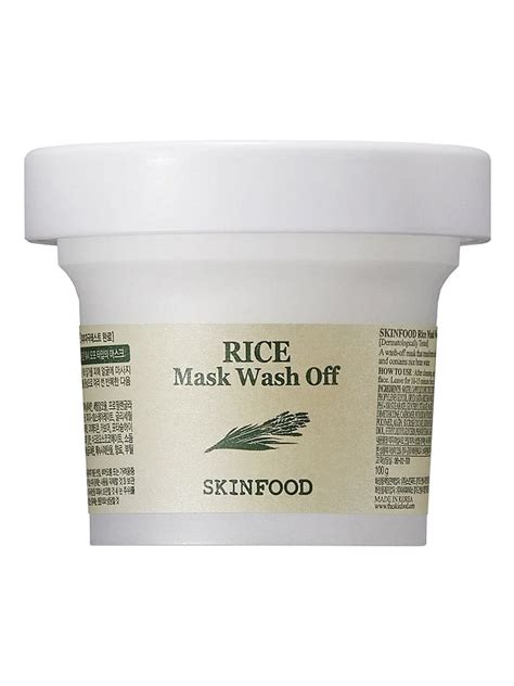 SKINFOOD Rice Mask Wash Off for Brightening and Softening Skin- Unisex ...