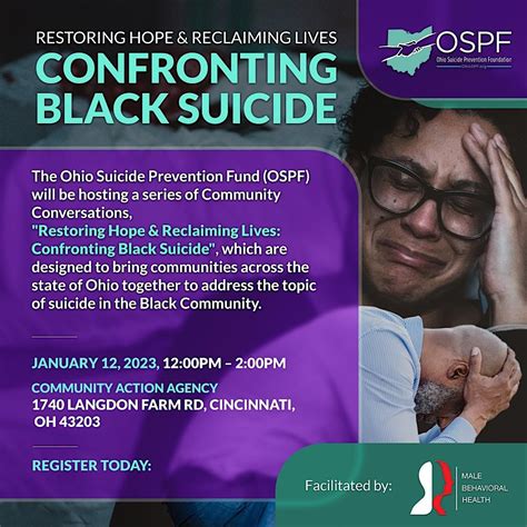 CONFRONTING SUICIDE: COMMUNITY CONVERSATIONS- CINCINNATI EDITION at ...